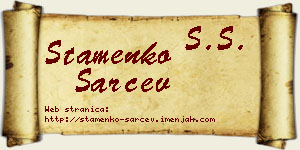 Stamenko Šarčev vizit kartica